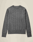 Pure Cashmere Cable Knit Sweater for Women