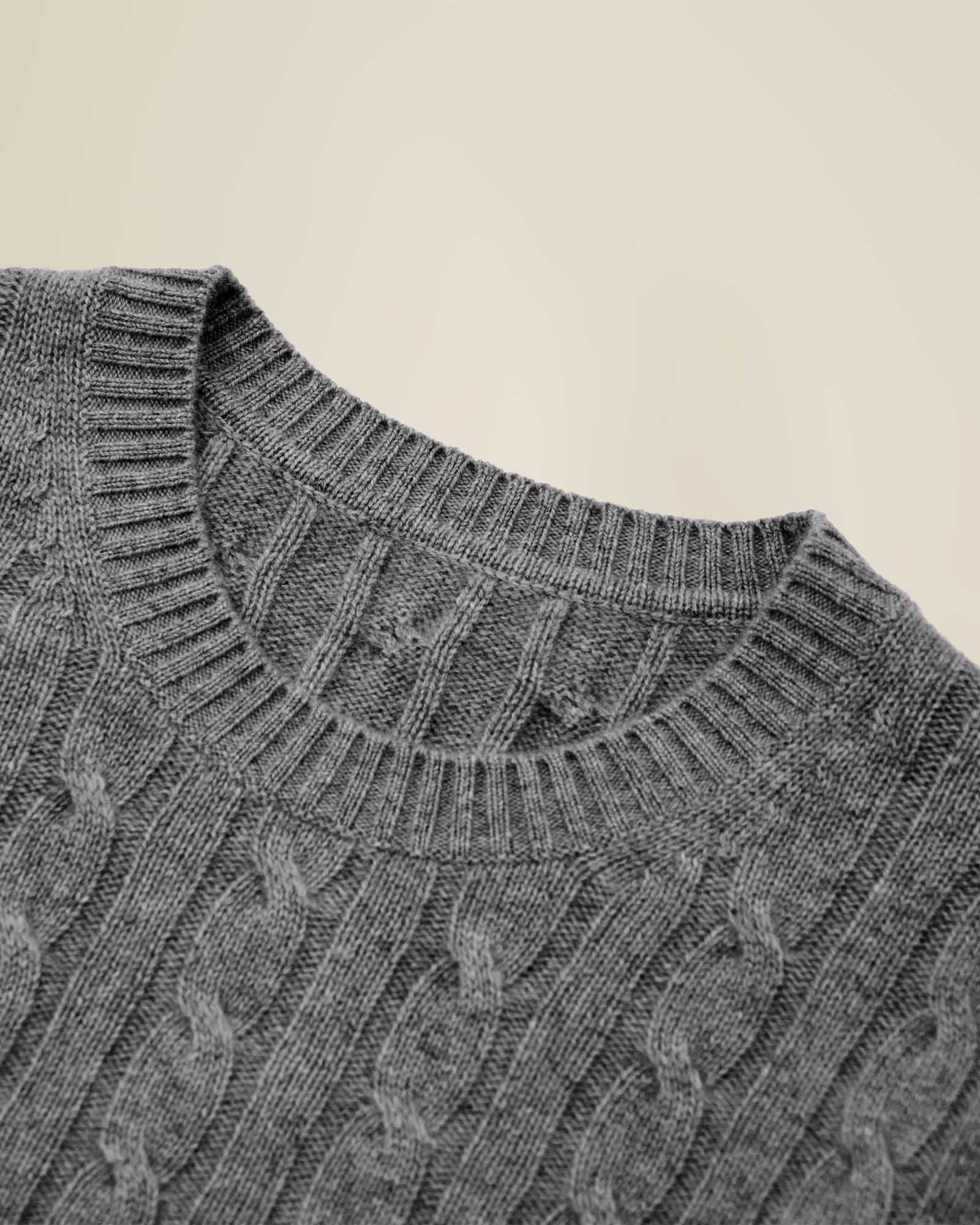 Pure Cashmere Cable Knit Sweater for Women