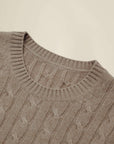 Pure Cashmere Cable Knit Sweater for Women
