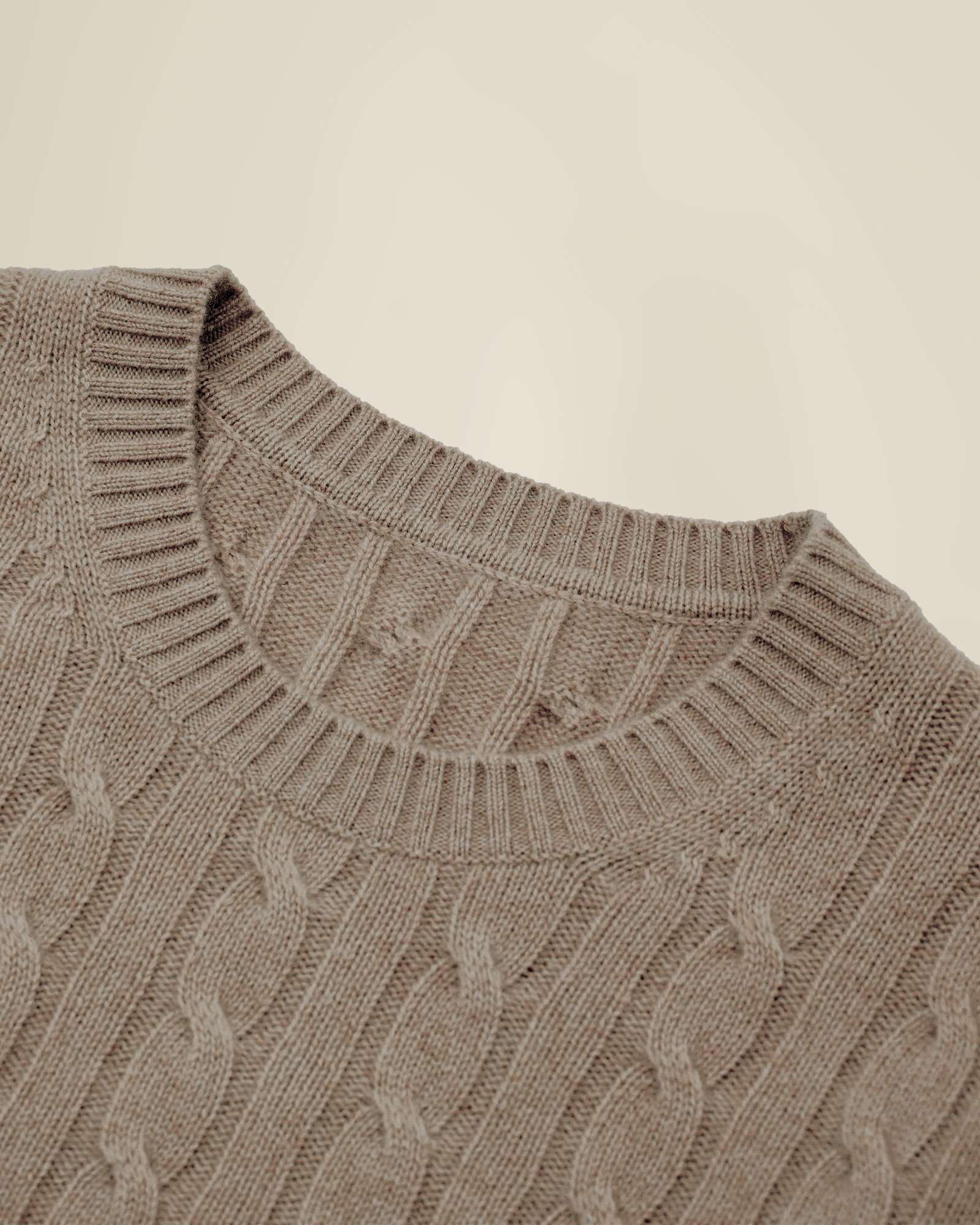 Pure Cashmere Cable Knit Sweater for Women