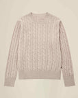 Pure Cashmere Cable Knit Sweater for Women
