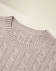 Pure Cashmere Cable Knit Sweater for Women