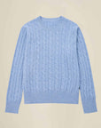 Pure Cashmere Cable Knit Sweater for Women