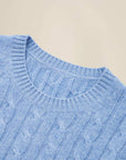 Pure Cashmere Cable Knit Sweater for Women