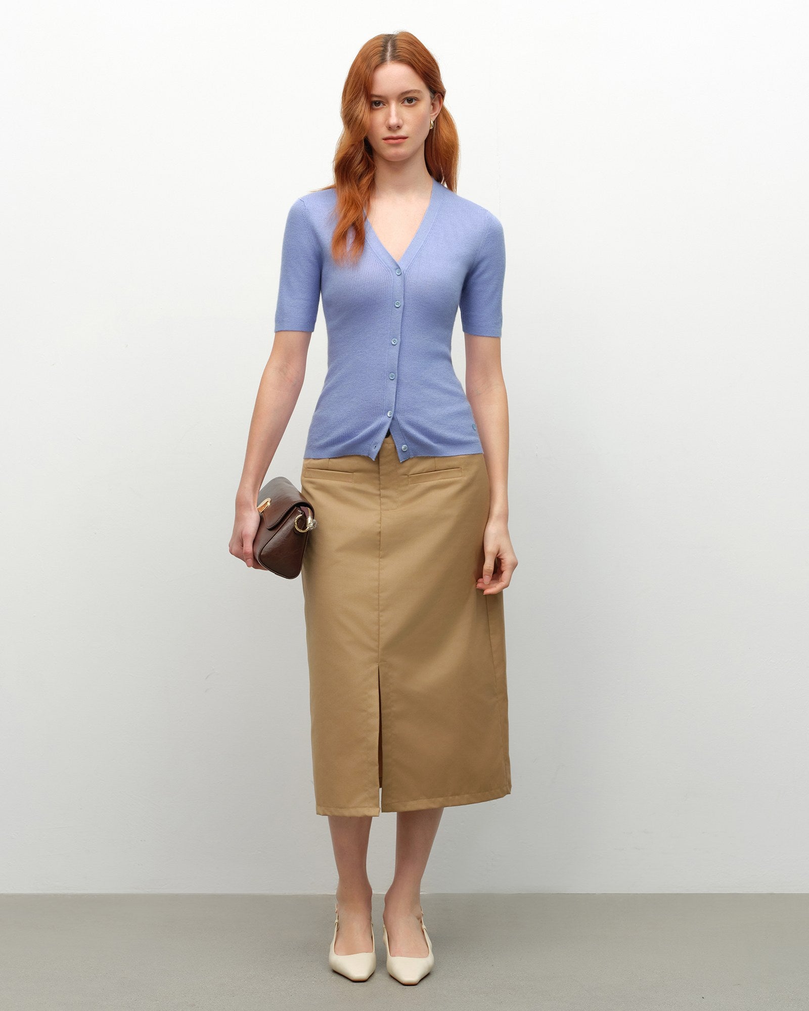 Lightweight Cashmere Silk Short Sleeve Cardigan