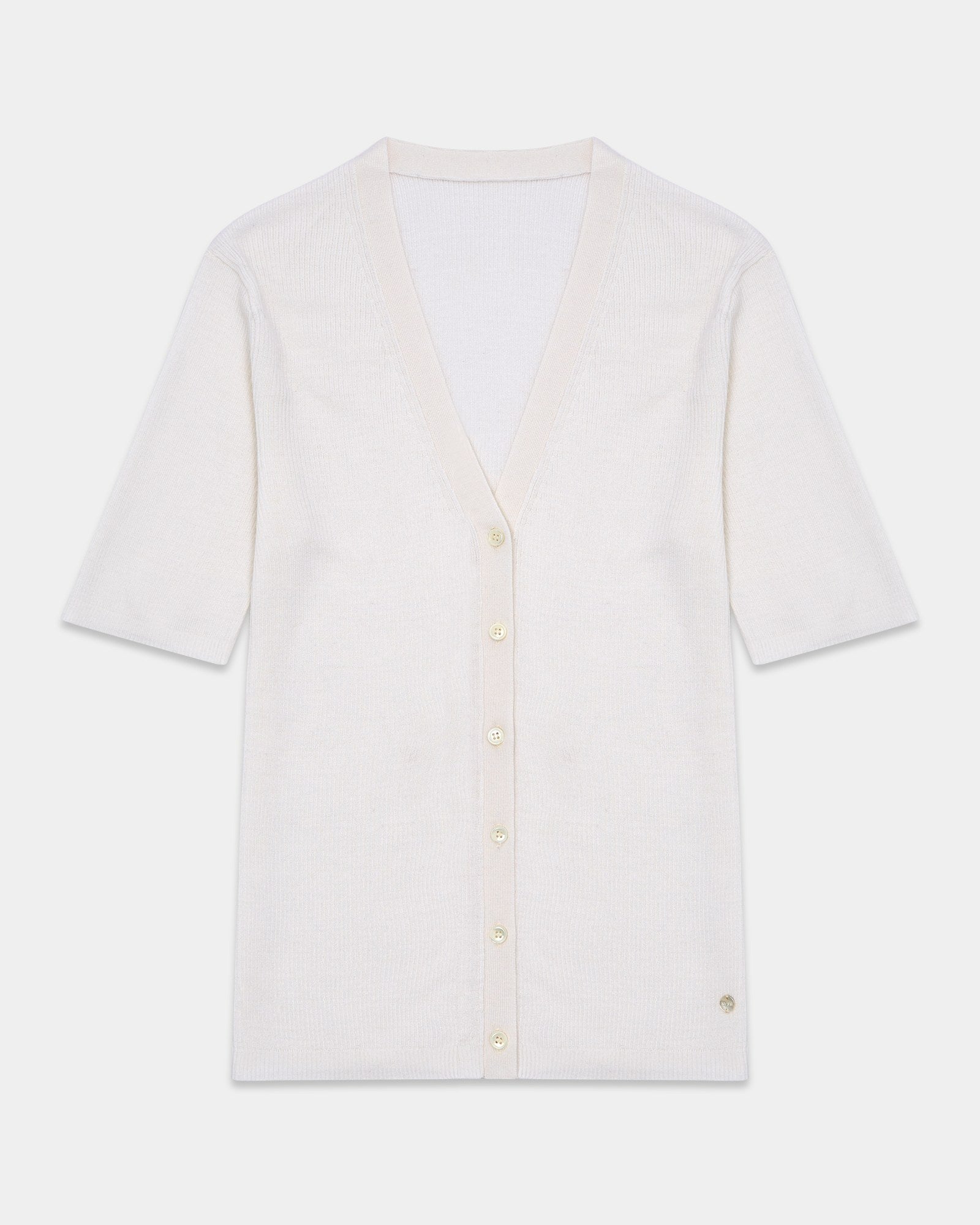 Lightweight Cashmere Silk Short Sleeve Cardigan