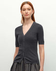 Lightweight Cashmere Silk Short Sleeve Cardigan