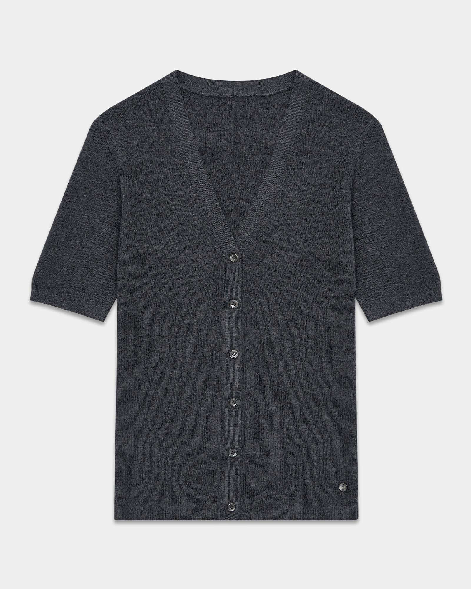 Lightweight Cashmere Silk Short Sleeve Cardigan