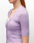 Lightweight Cashmere Silk Short Sleeve Cardigan