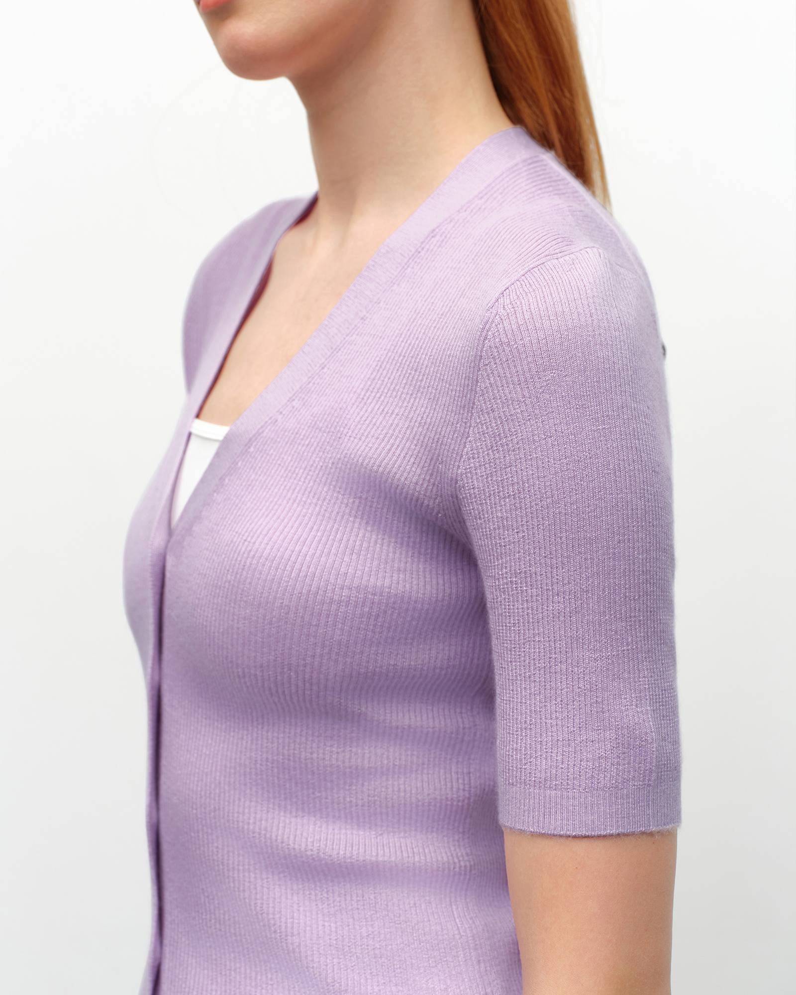 Lightweight Cashmere Silk Short Sleeve Cardigan