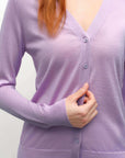Soft Cashmere Silk V-Neck Cardigan