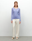 Lightweight Cashmere Silk Crew Cardigan