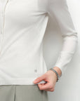 Lightweight Cashmere Silk Crew Cardigan