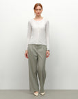 Lightweight Cashmere Silk Crew Cardigan