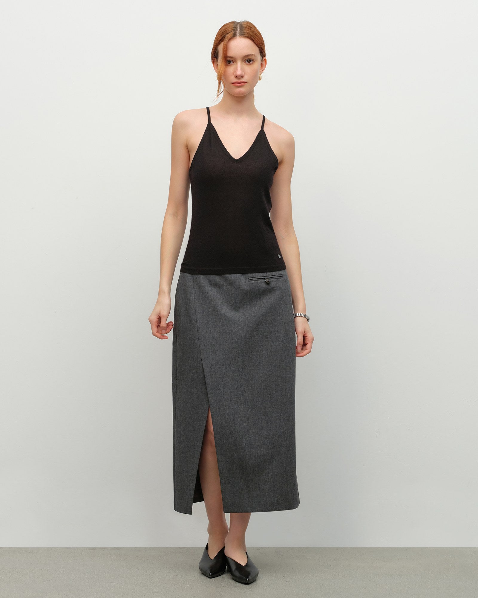 Lightweight Cashmere Silk V-Neck Tank