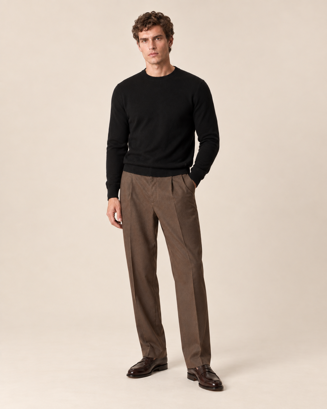 Luxe 100% Cashmere Crew Neck Sweater