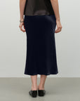 a line silk skirt