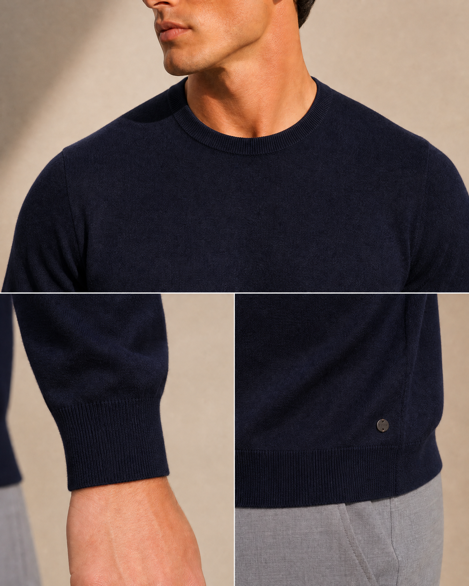 100% Cashmere Lightweight Crewneck Sweater