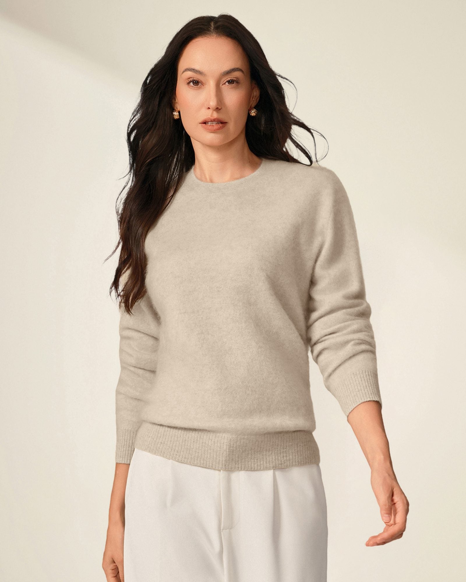 beige cashmere sweater