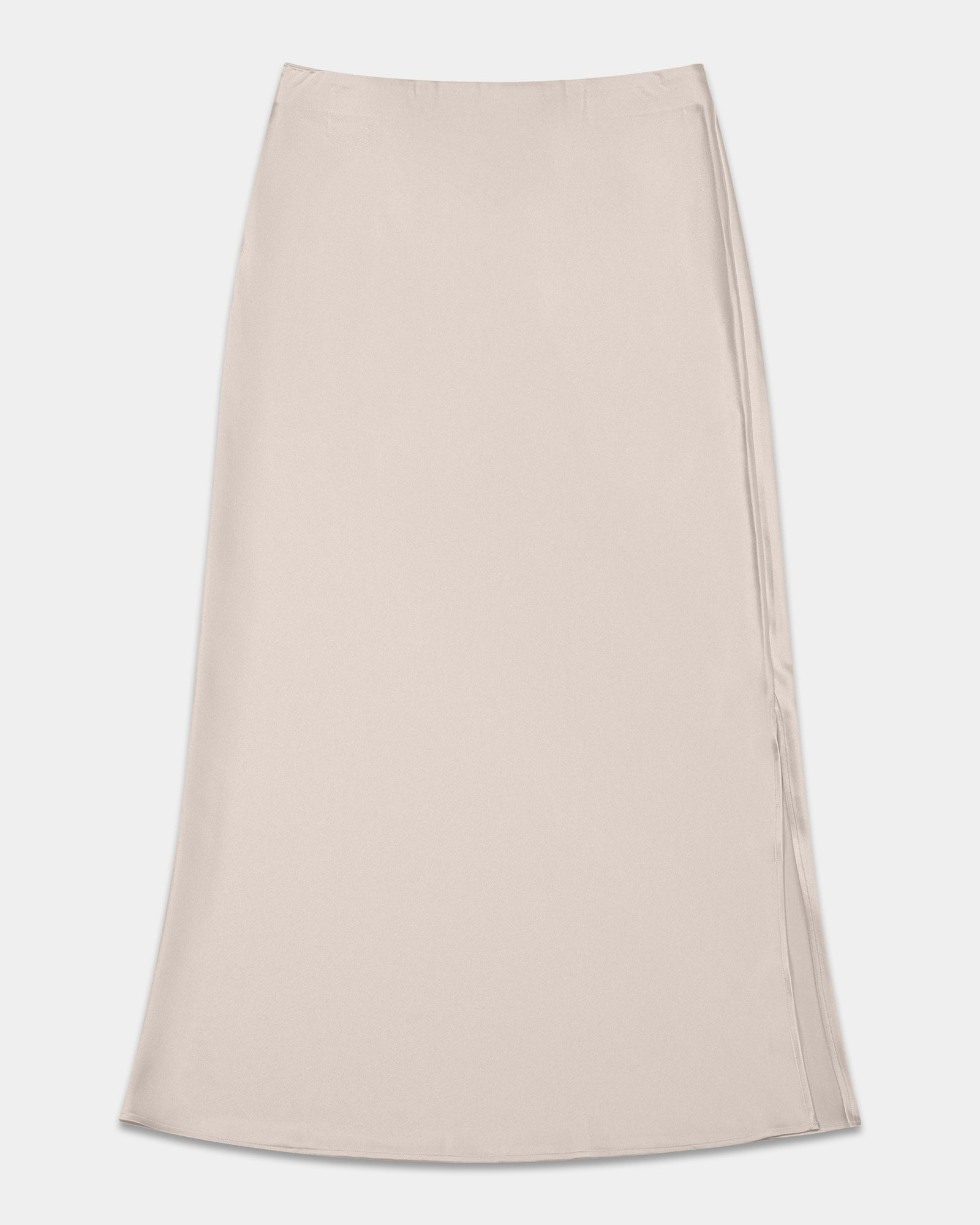 beige silk skirt