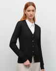 black cashmere cardigan