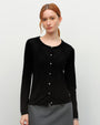 black cashmere cardigan sweater