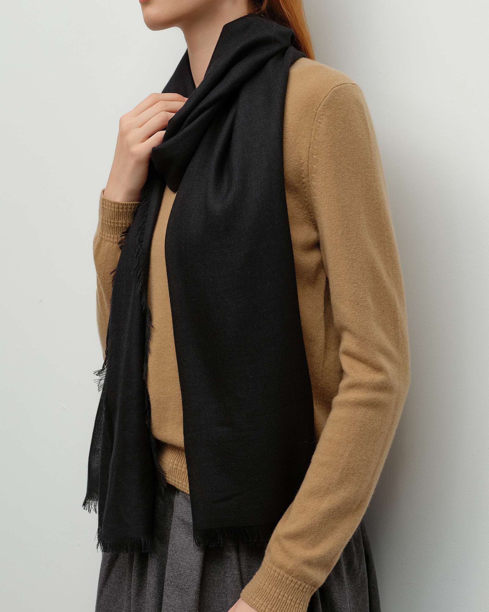 black cashmere wrap