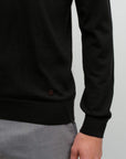 black cropped cashmere sweater