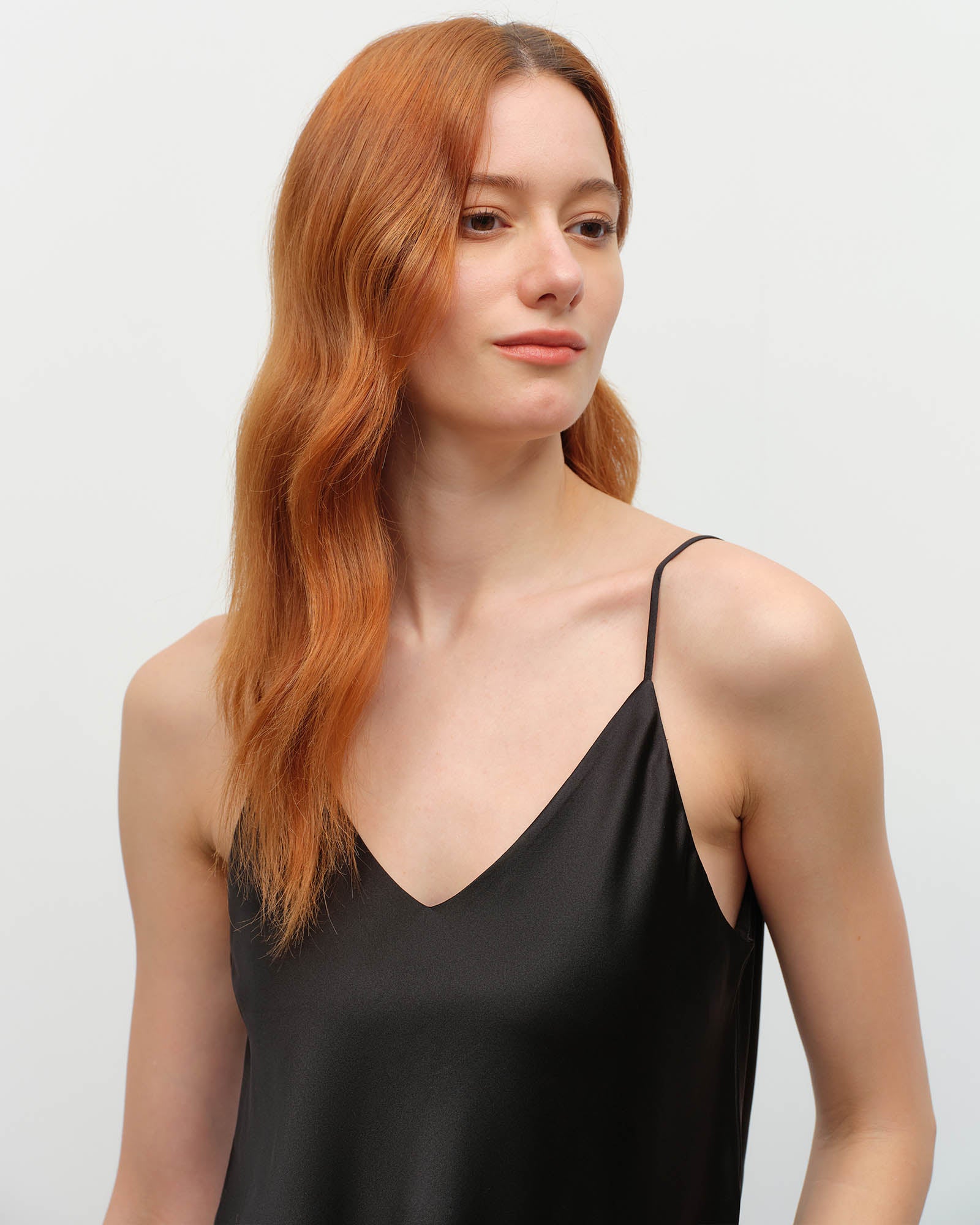 black silk tank
