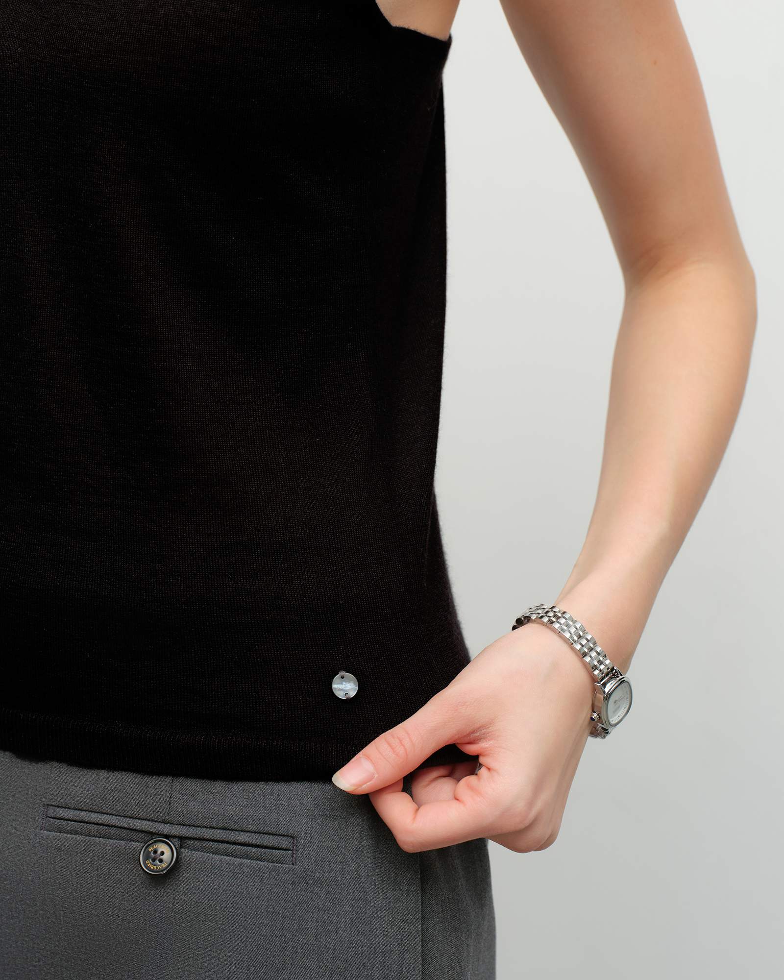 black silk tank top  kvss