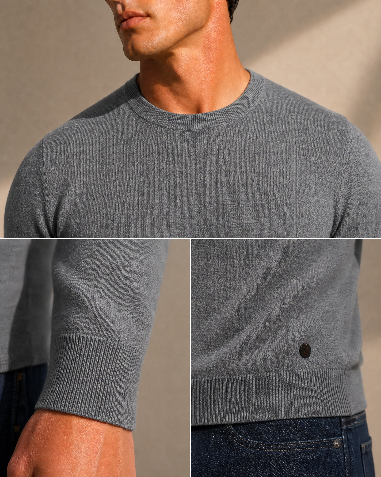 100% Cashmere Lightweight Crewneck Sweater