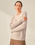 cable knit cashmere sweater