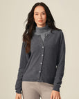 cashmere button up cardigan