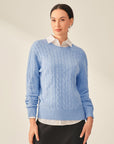 cashmere cable knit jumper