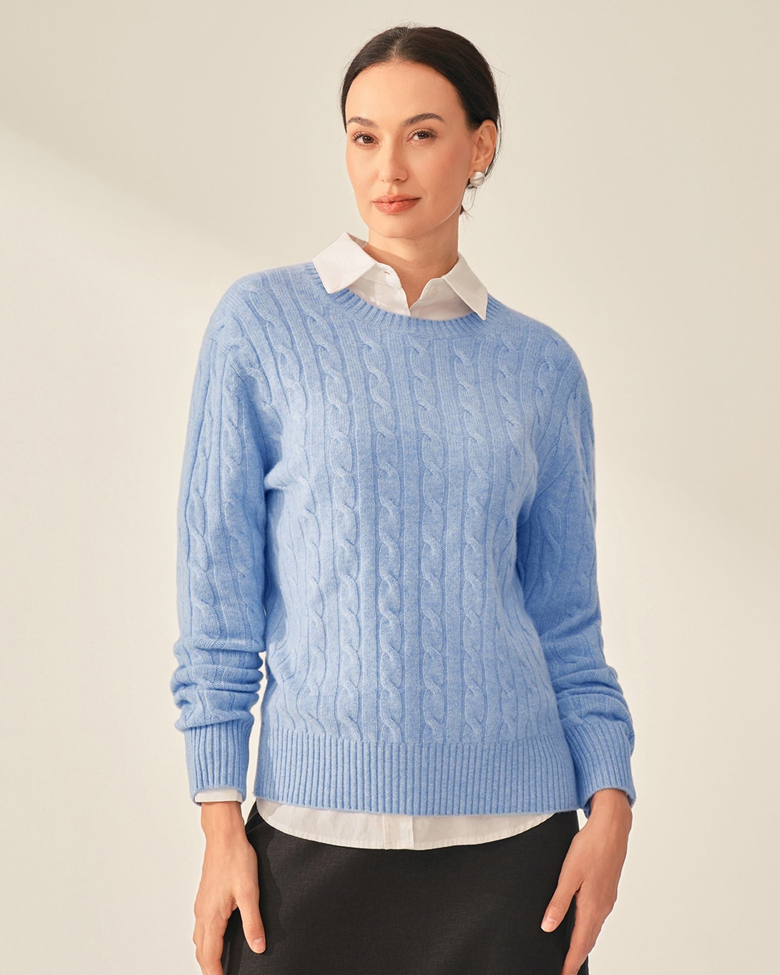 cashmere cable knit jumper