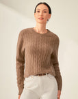 cashmere cable knit sweater