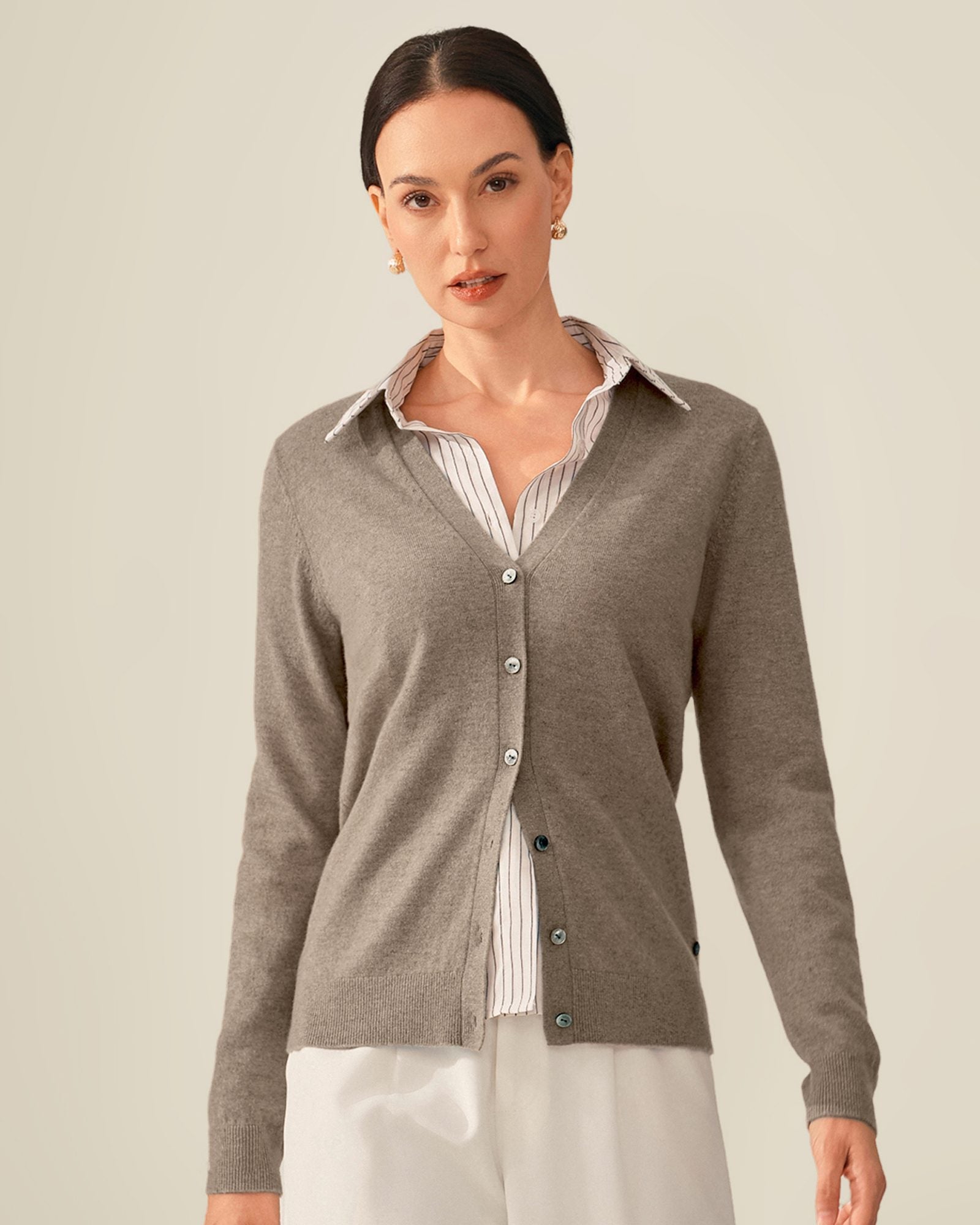 cashmere camel cardigan