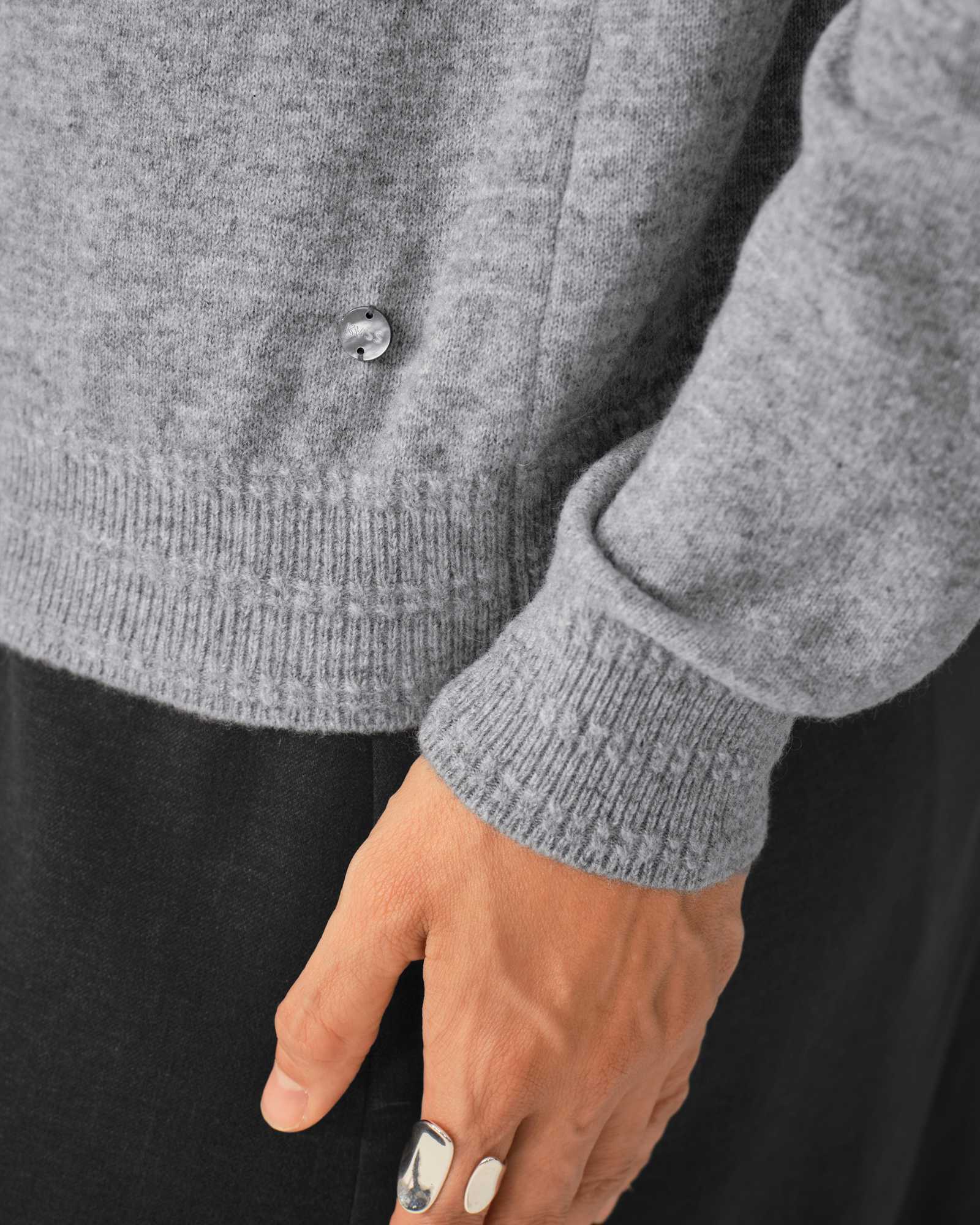 cashmere crew neck cardigan
