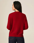 cashmere red cardigan
