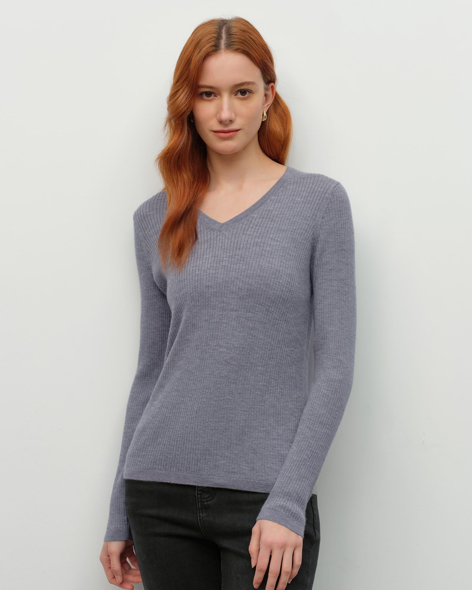 cashmere v neck t shirt