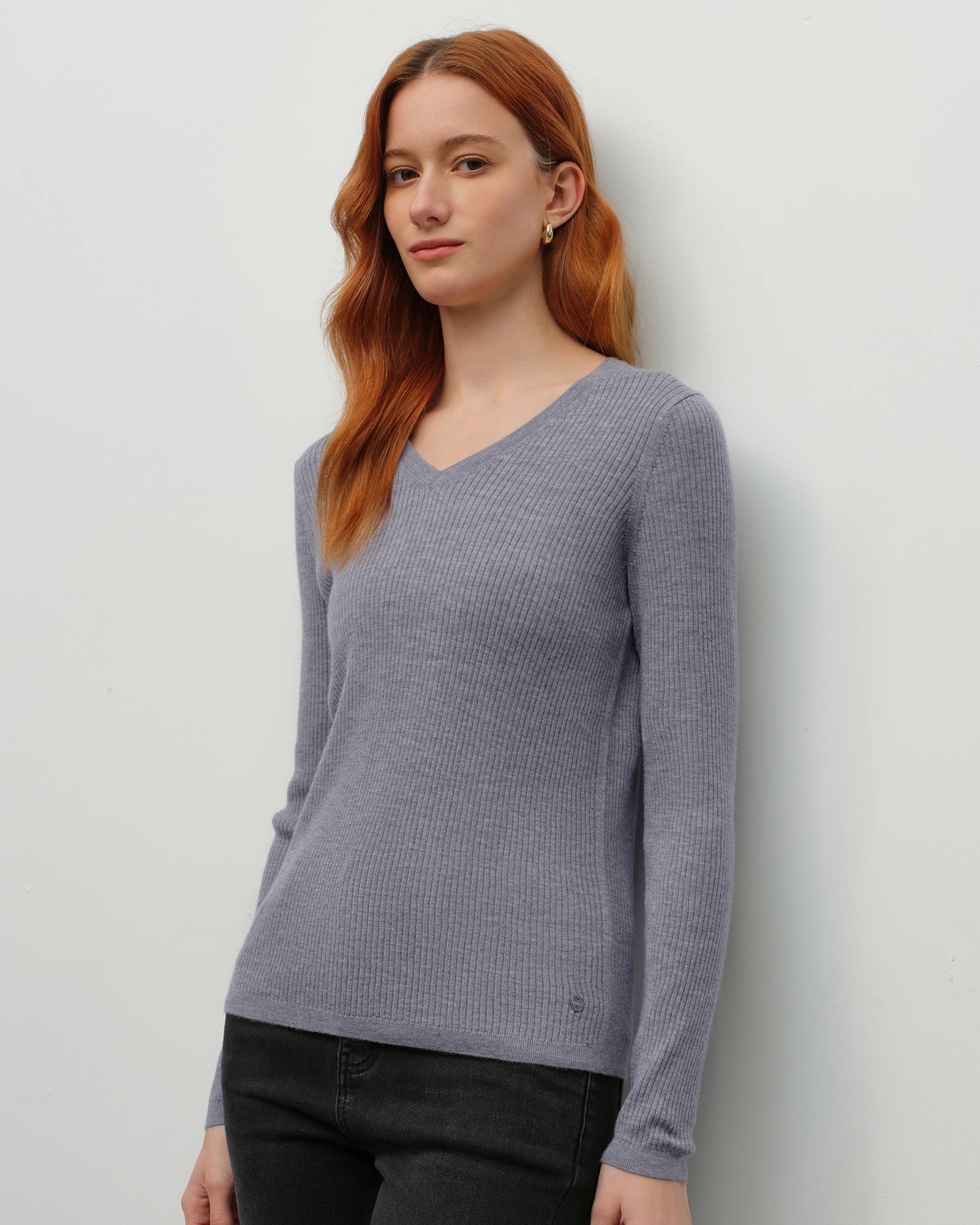 cashmere v neck t shirt  kvss