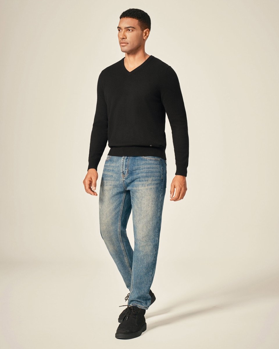 Classic Men's Cashmere V - Neck Pullover