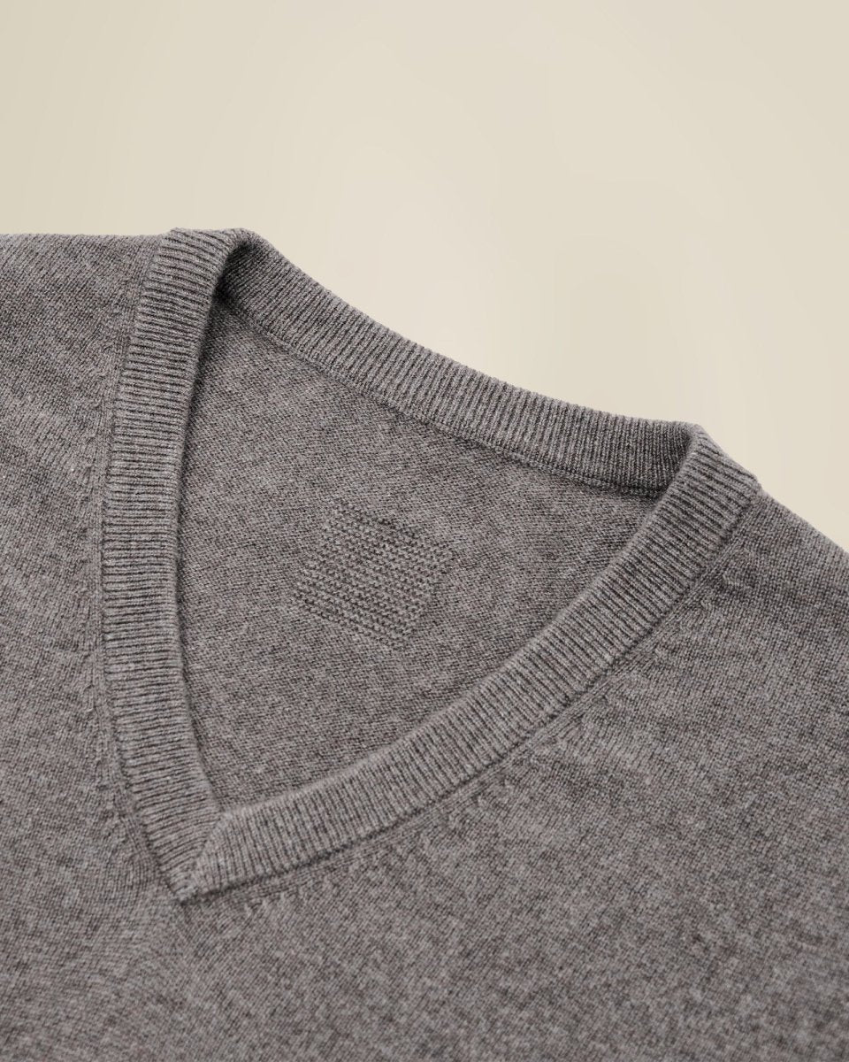 Classic Men's Cashmere V - Neck Pullover