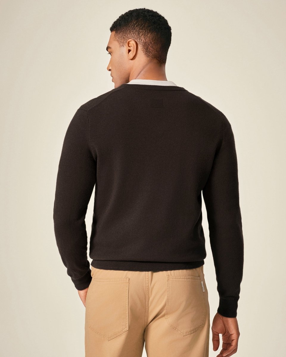 Classic Men's Cashmere V - Neck Pullover