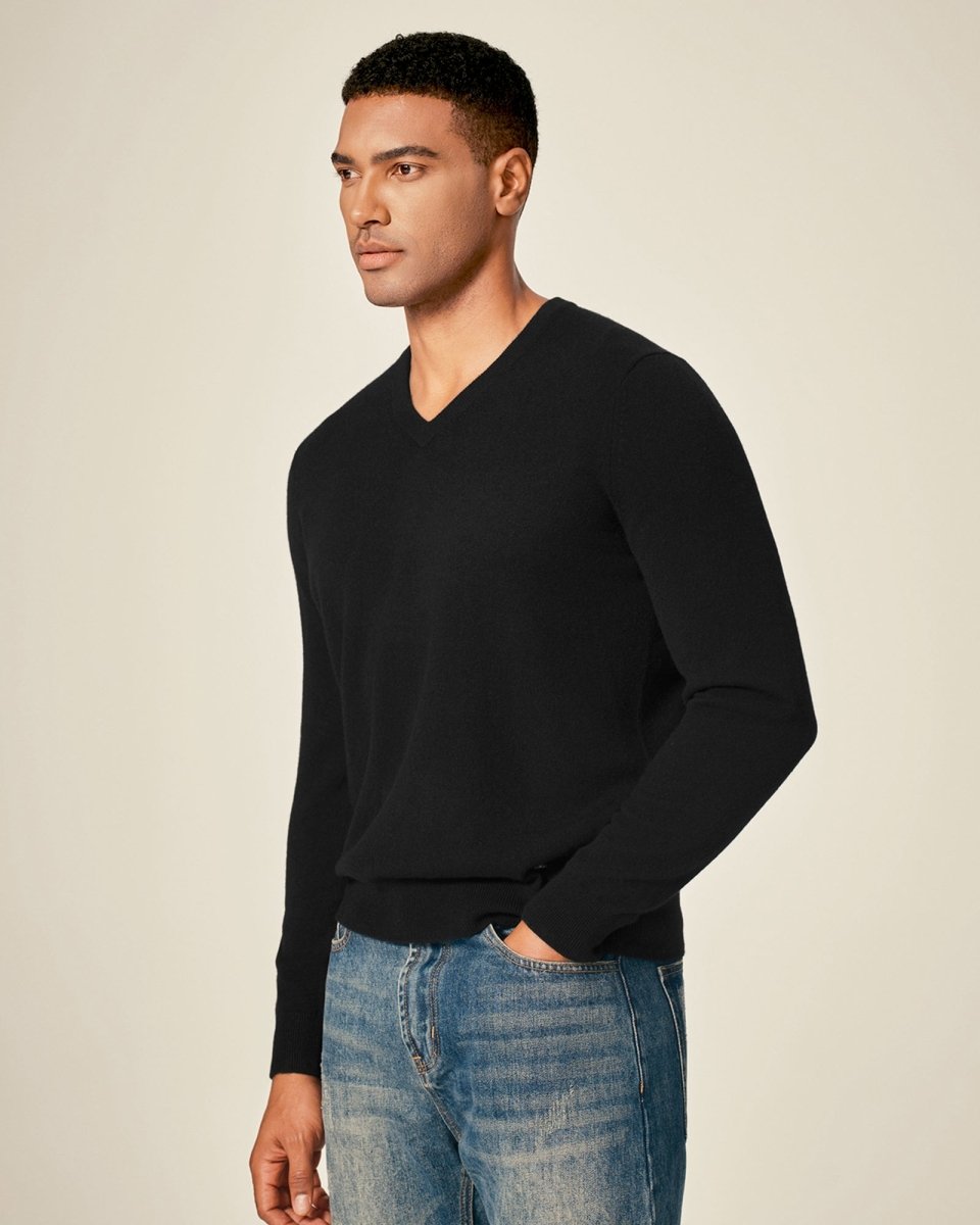 Classic Men's Cashmere V - Neck Pullover