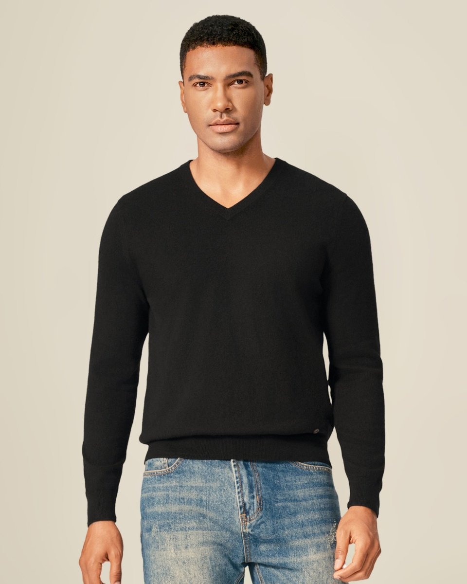 Classic Men's Cashmere V - Neck Pullover