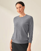 Classic women's Crewneck 100% Cashmere Sweater