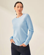 Classic women's Crewneck 100% Cashmere Sweater
