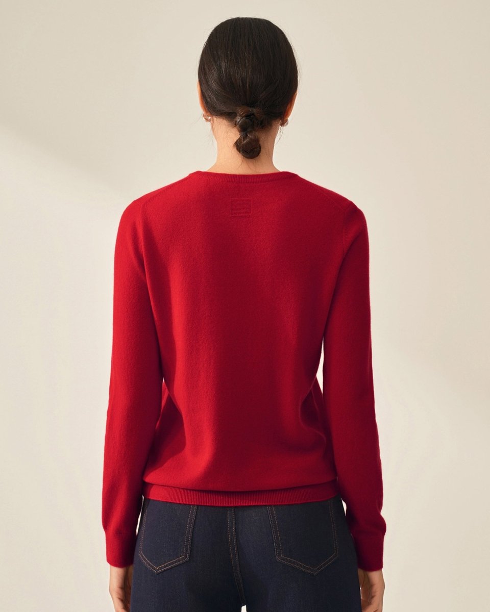 Classic women's Crewneck 100% Cashmere Sweater