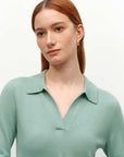 cotton cashmere polo sweater